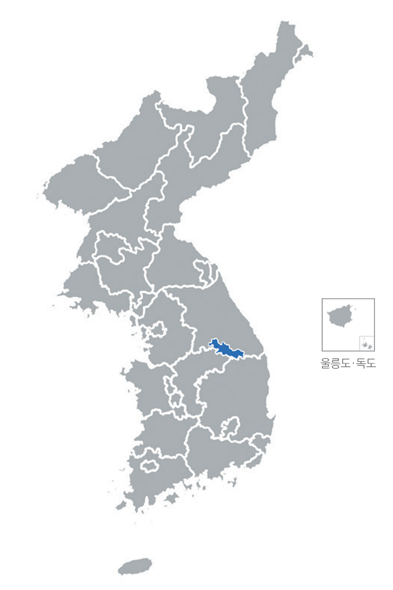 한반도 분포지도