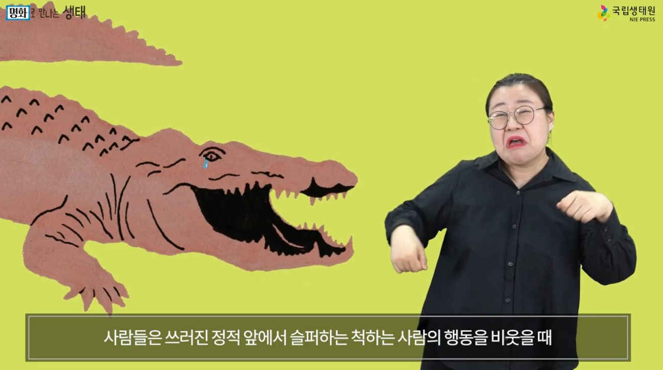 [수어영상도서] 명화로 만나는 생태_양서파충류 편 ⑥ 악어가 달려