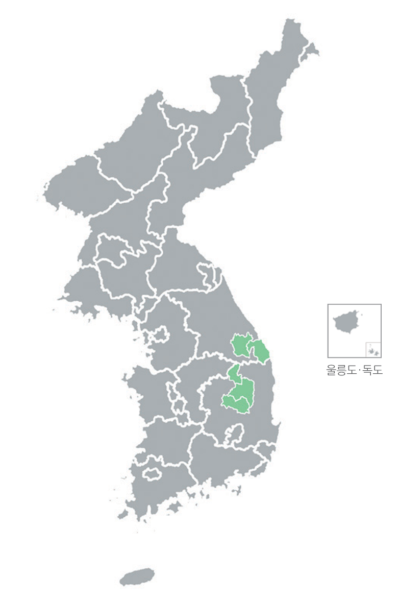 한반도 분포지도