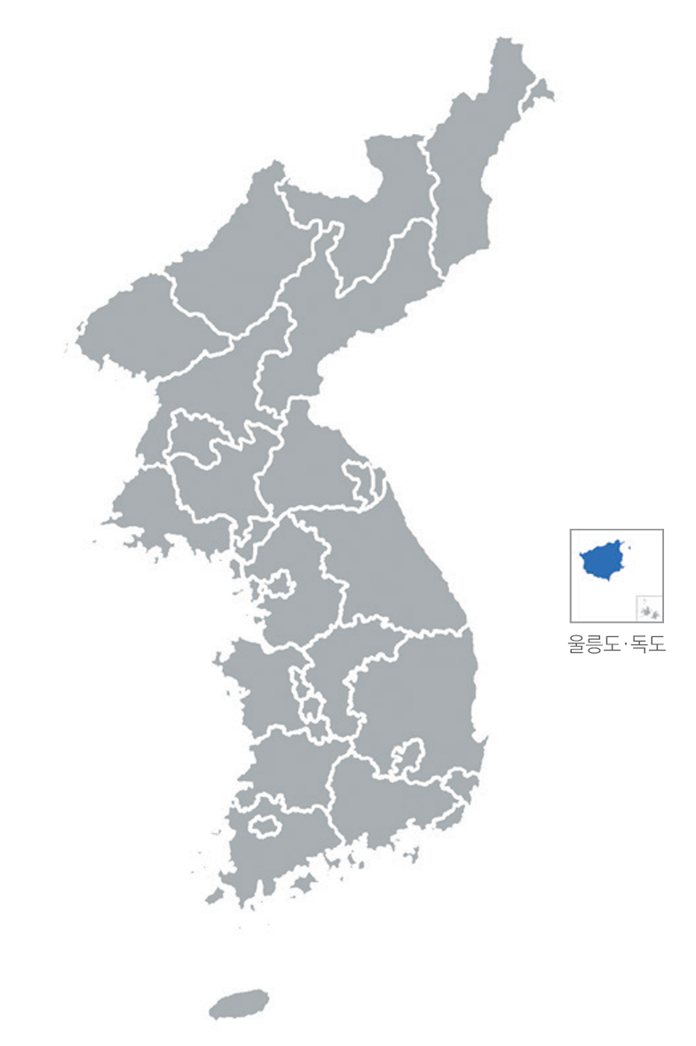 한반도 분포지도