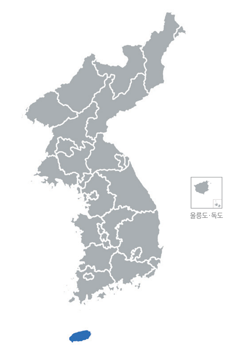 한반도 분포지도