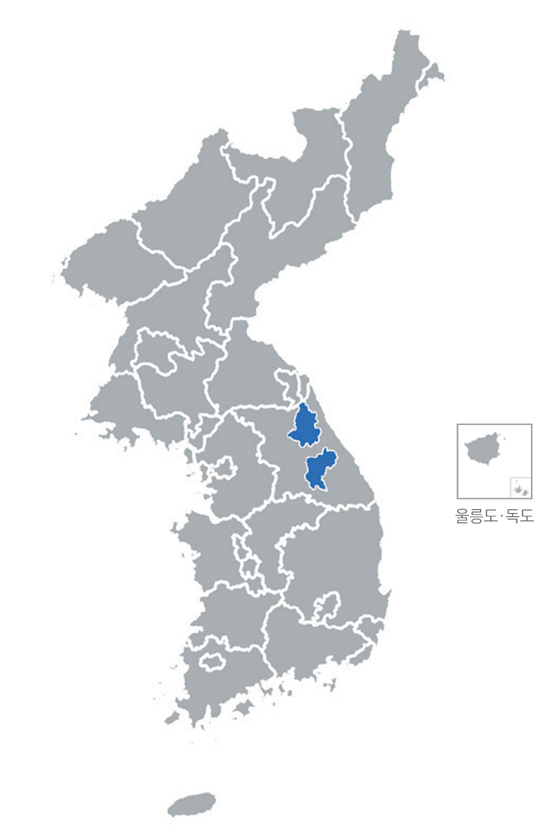 한반도 분포지도