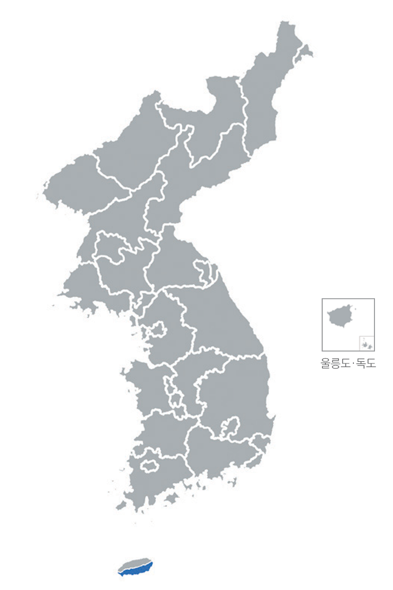 한반도 분포지도