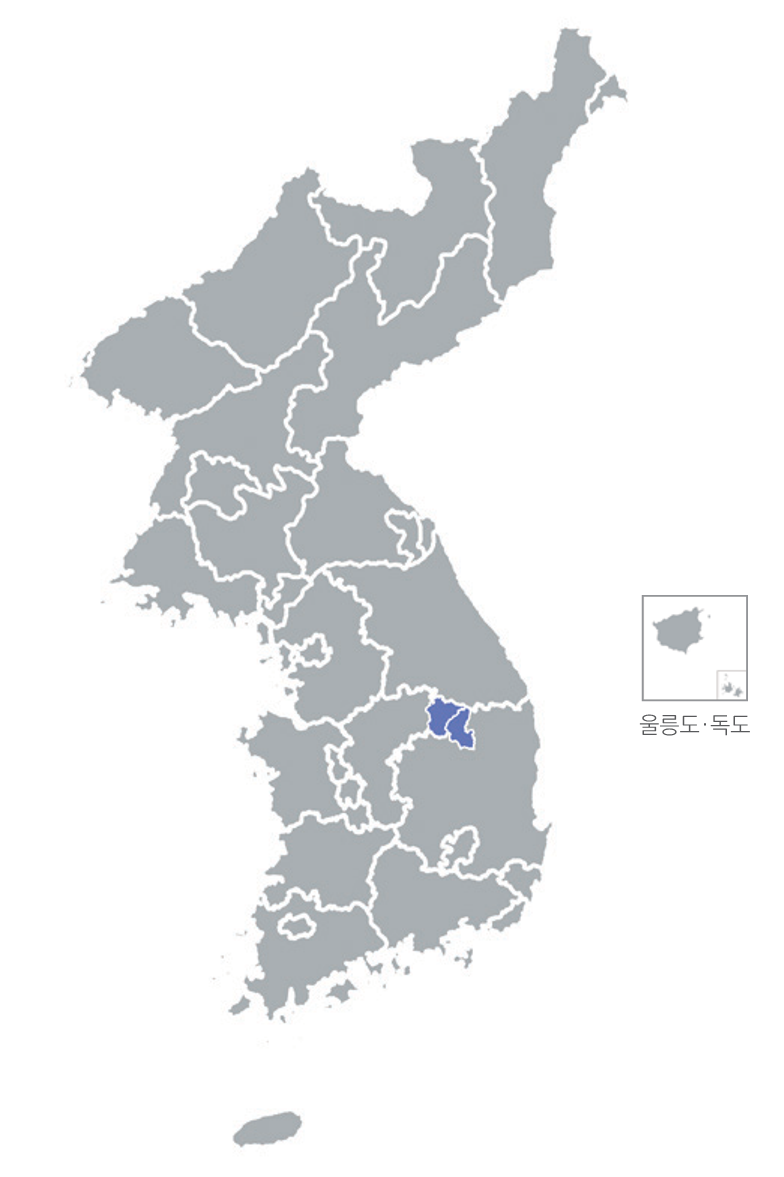 한반도 분포지도